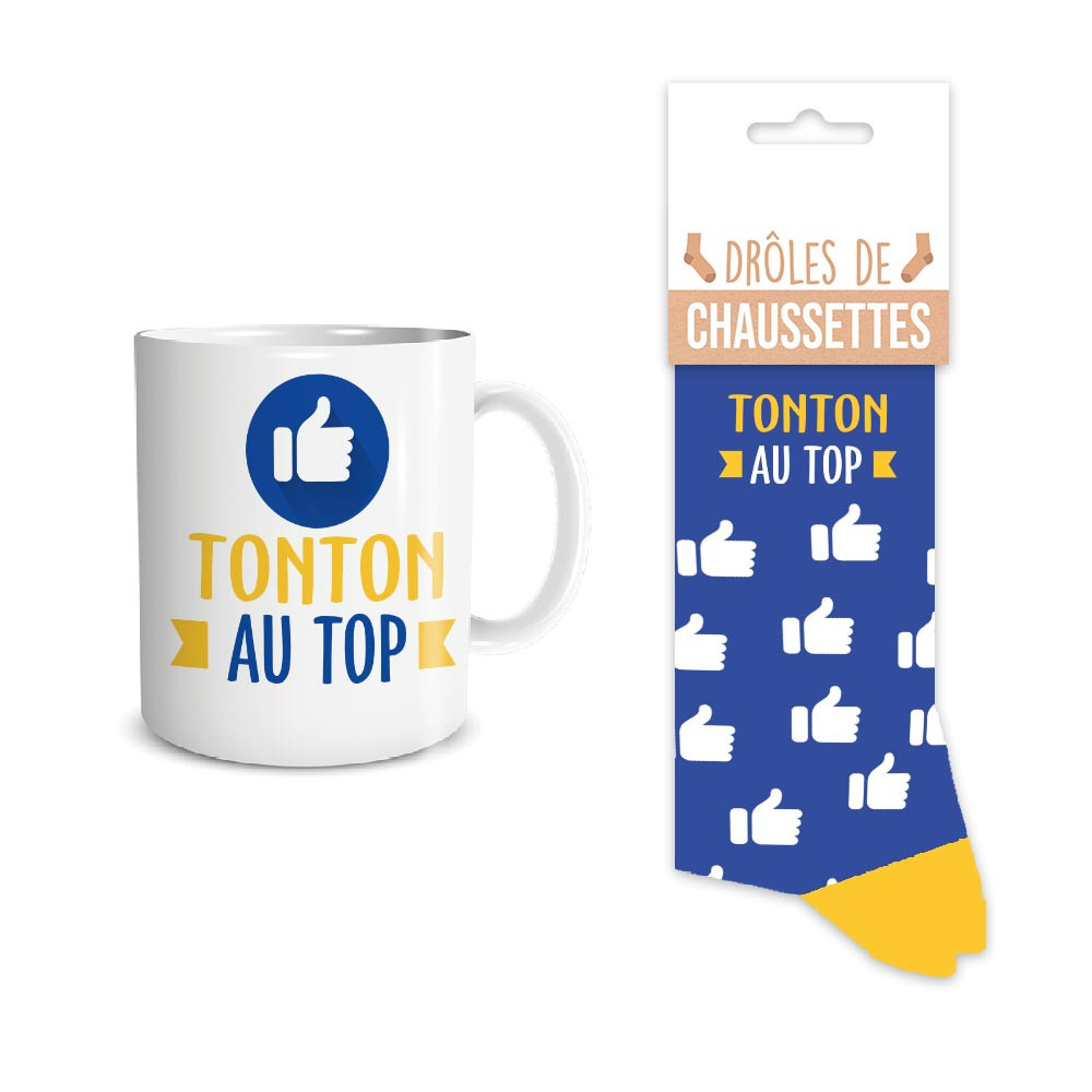 Coffret Mug + Chaussettes Tonton au Top